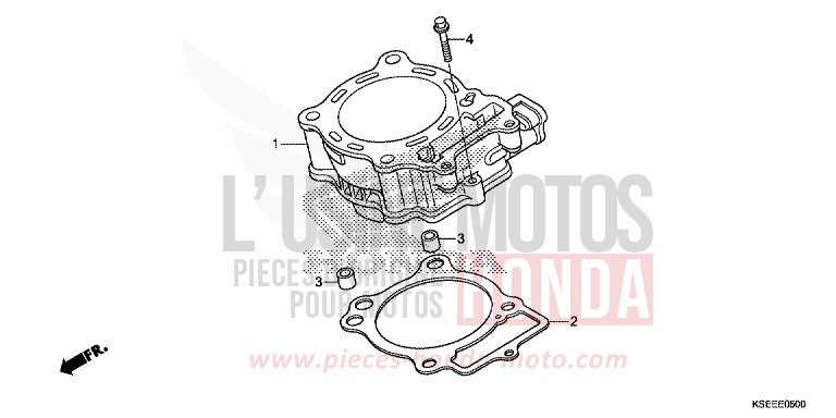 ZYLINDER von CRF150R "Big Wheels" EXTREME RED (R292) von 2014